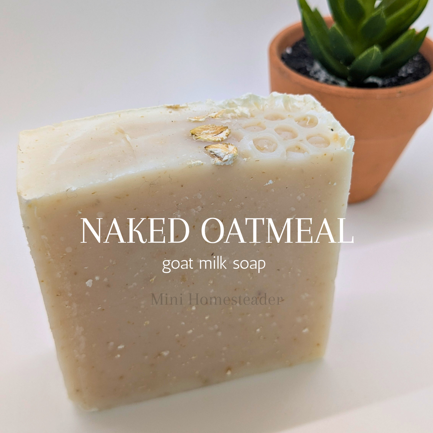 Naked Oatmeal Handmade Soap 4oz – Natural Coconut Oil Bar Soap