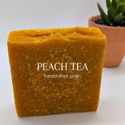 Peach Tea Handmade Soap 4oz – Natural Coconut Oil Bar Soap