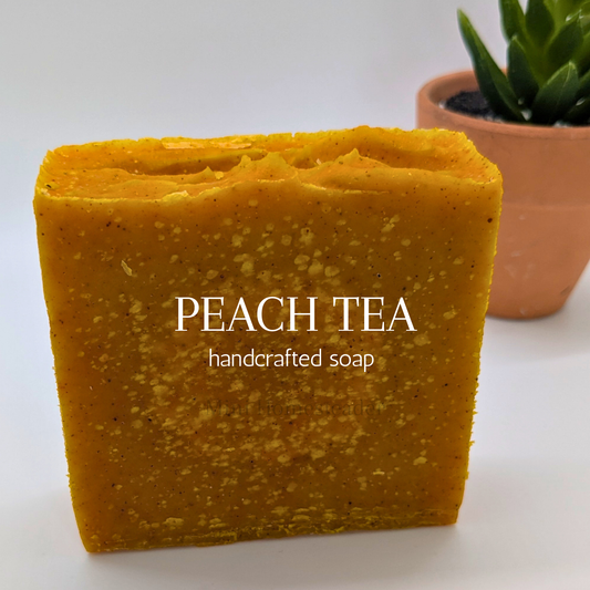 Peach Tea Handmade Soap 4oz – Natural Coconut Oil Bar Soap