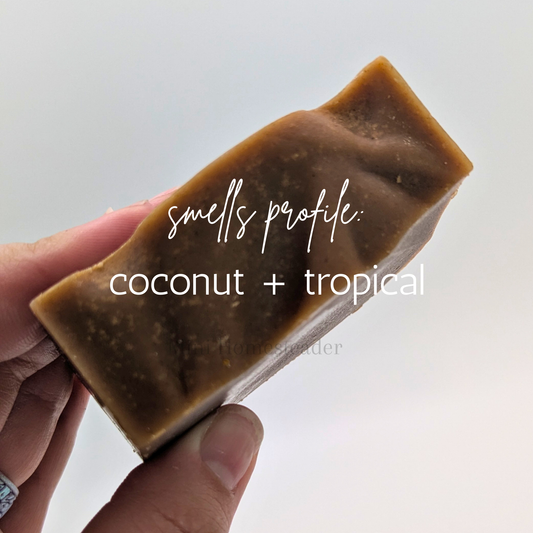 Bamboo Coconut Handmade Soap 4oz – Natural Coconut Oil Bar Soap