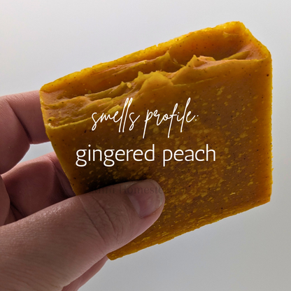 Peach Tea Handmade Soap 4oz – Natural Coconut Oil Bar Soap