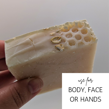Naked Oatmeal Handmade Soap 4oz – Natural Coconut Oil Bar Soap
