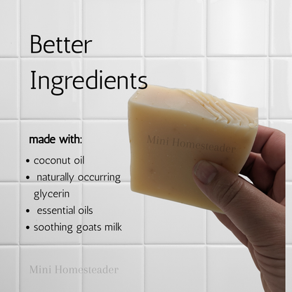 Ginger Bergamont Handmade Soap 4oz – Natural Coconut Oil Bar Soap