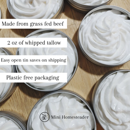 2oz Whipped Tallow Body Butter (tin)