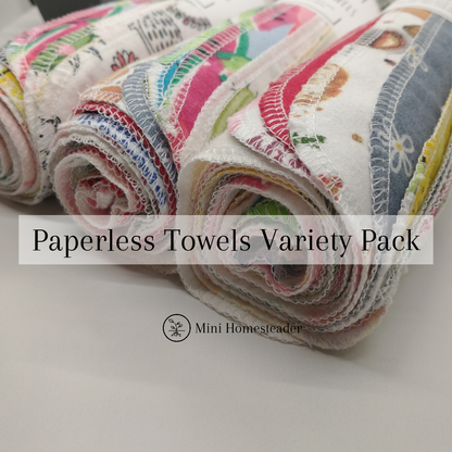 Variety Reusable Paperless Towels - 12 pack