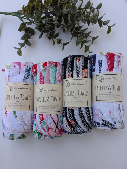 Christmas Theme Paperless Towels 6 pack