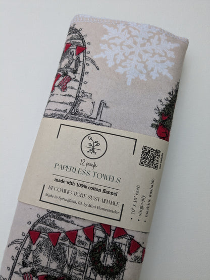 Christmas Camper 12 pk Paperless Towels