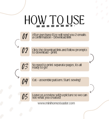 Harvest Apron Pattern l Digital Download