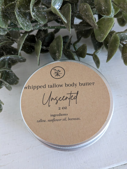 2oz Whipped Tallow Body Butter (tin)