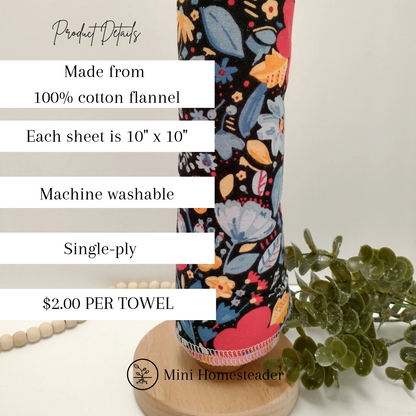 Mental Health Affirmations with blue - 12 pack Paperless Towels