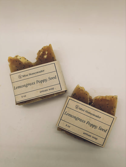 Lemongrass Poppy Seed Bar Soap - 4oz