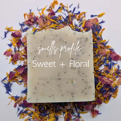 Spring Rain Handmade Soap 4oz – Natural Coconut Oil Bar Soap with Botanicals