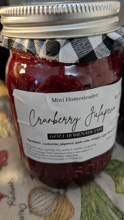 Cranberry Jalapeno Jam 16oz