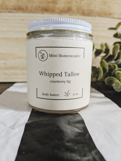 Cranberry Fig Whipped Tallow Body Butter 6oz