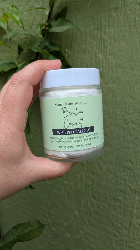 Bamboo Coconut Whipped Tallow Body Butter 6oz