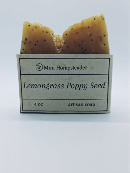 Lemongrass Poppy Seed Bar Soap - 4oz
