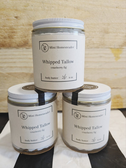 Cranberry Fig Whipped Tallow Body Butter 6oz