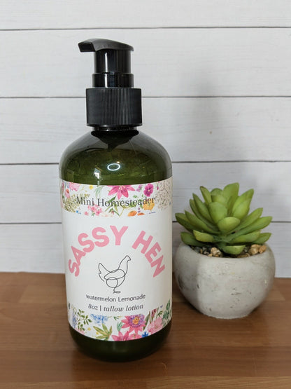 Sassy Hen Tallow Lotion 8oz